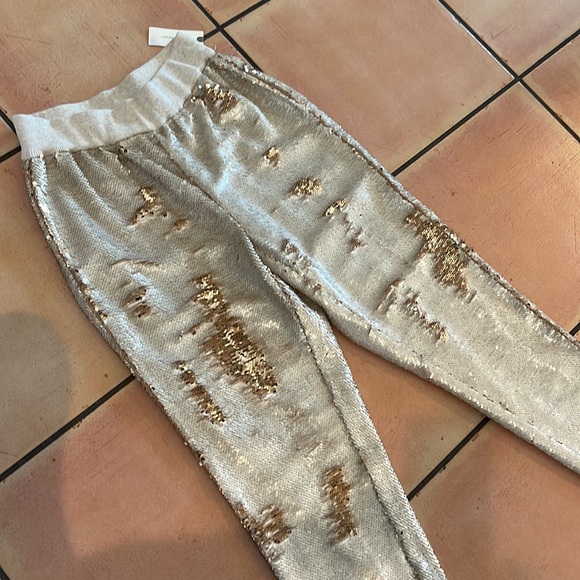 NWT Anthropology Hei Hei matte gold pants - Picture 6 of 9